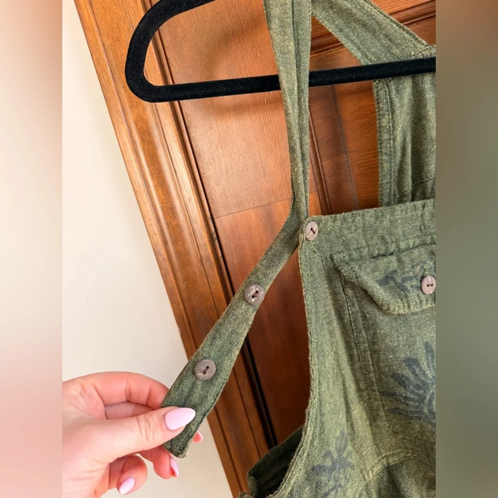 Cotton Bohemian Harem Jumpsuit Overalls - Picture 3 of 7